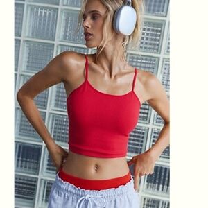 NWT Free People Movement Tighten Up Strappy Back Tank | Medium |  Victory Red